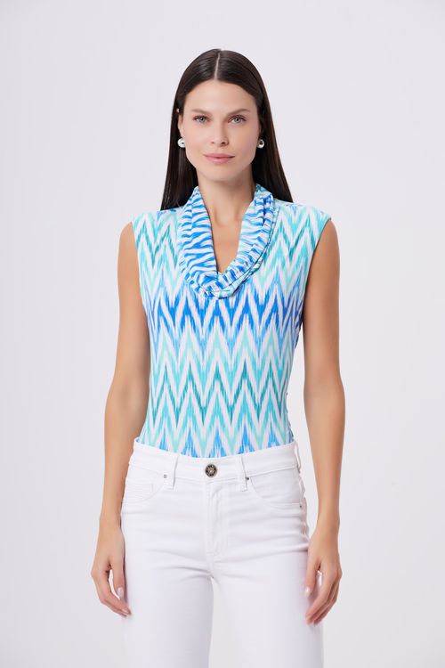 Top Zig Zag Blue