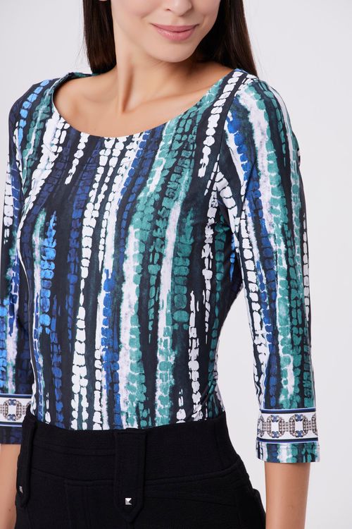 Blusa Tie Die Blue  Green