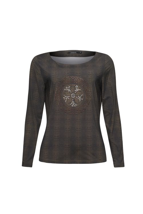 Blusa Basic Croco Havana