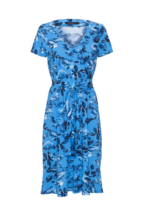 Vestido Blue com Flowers