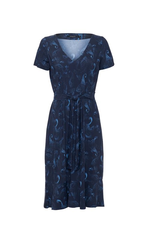 Vestido Navy com Arabesco