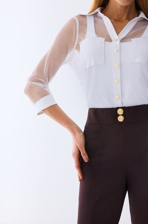 Camisa Mesh White