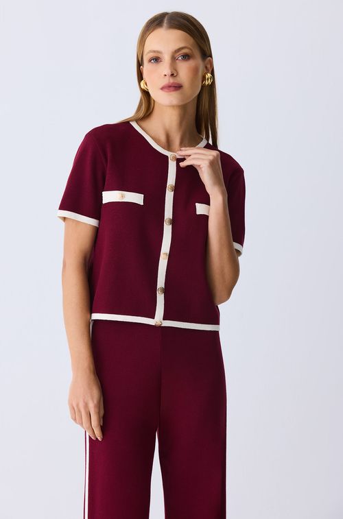Blusa Tricot New Bordeaux