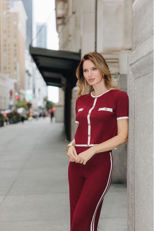 Blusa Tricot New Bordeaux