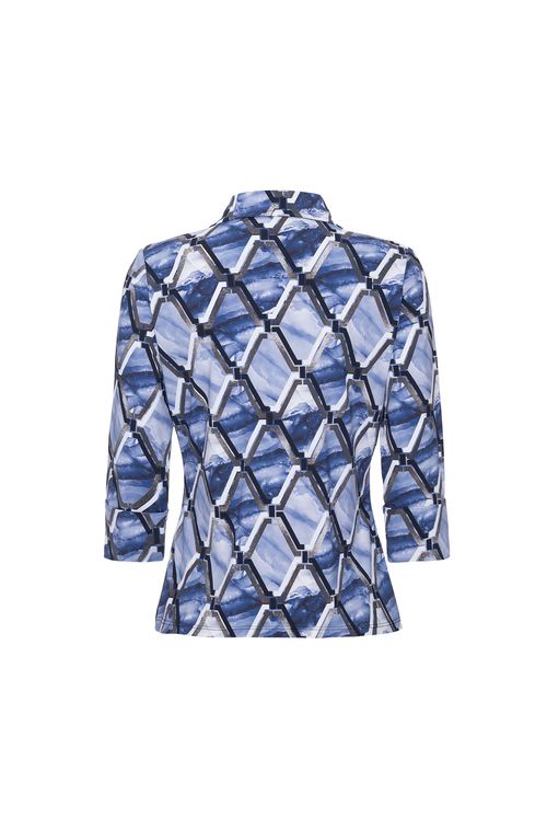 Camisa Geometric Black Blue