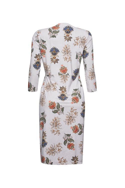Vestido Wrap Linho com Flowers