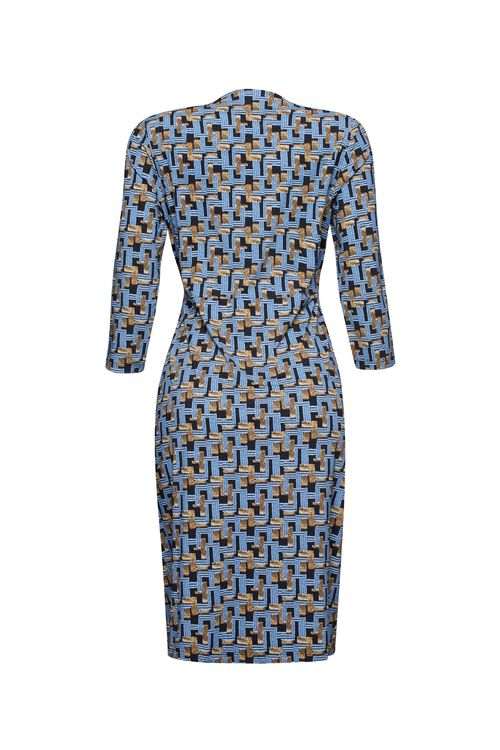 Vestido Wrap Tela Gold  Black