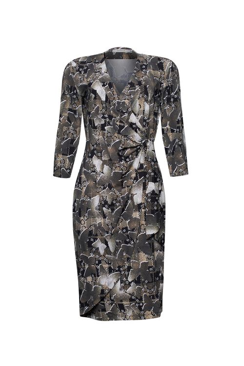 Vestido Wrap Militar com Butter