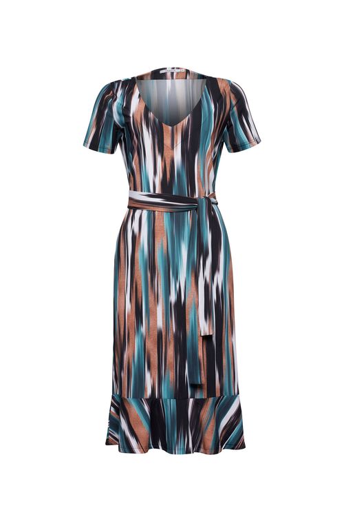 Vestido Tie Die Green com Black