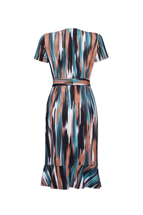 Vestido Tie Die Green com Black