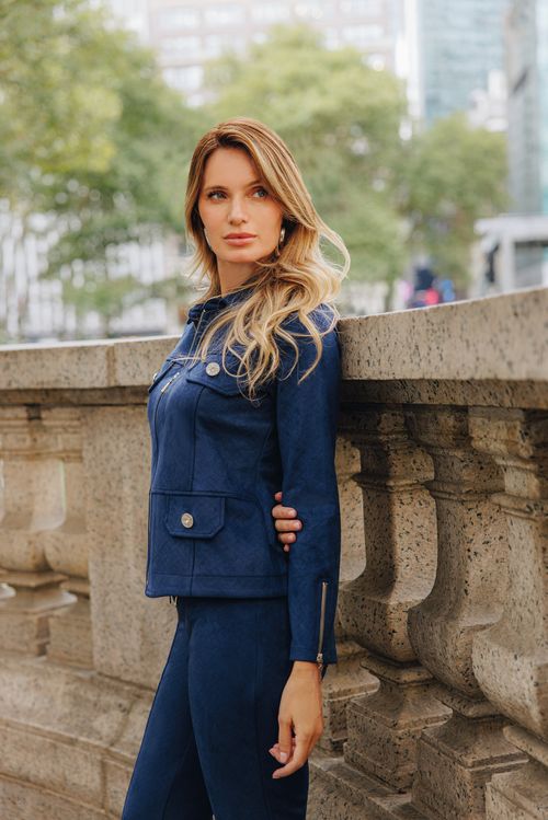 Jaqueta Chevron Navy