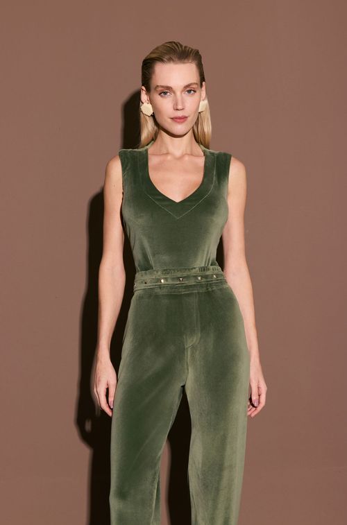 Calça Veludo Pistache