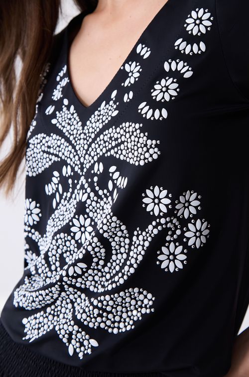 Blusa Black Swa White