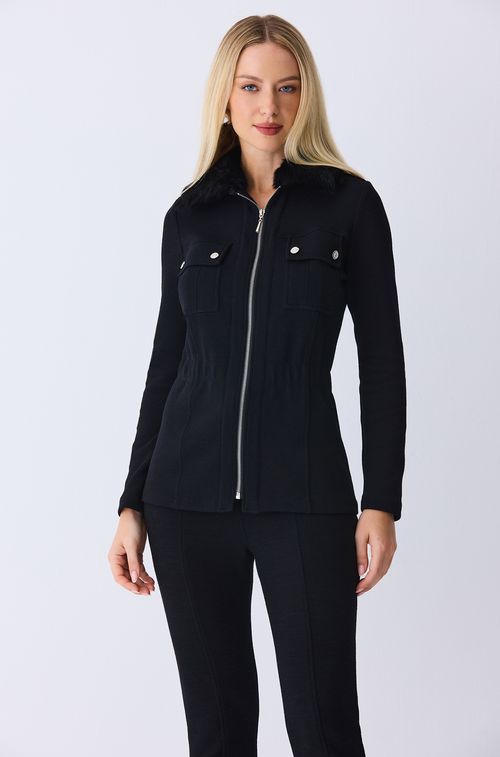 Parka Paris Black com Pele