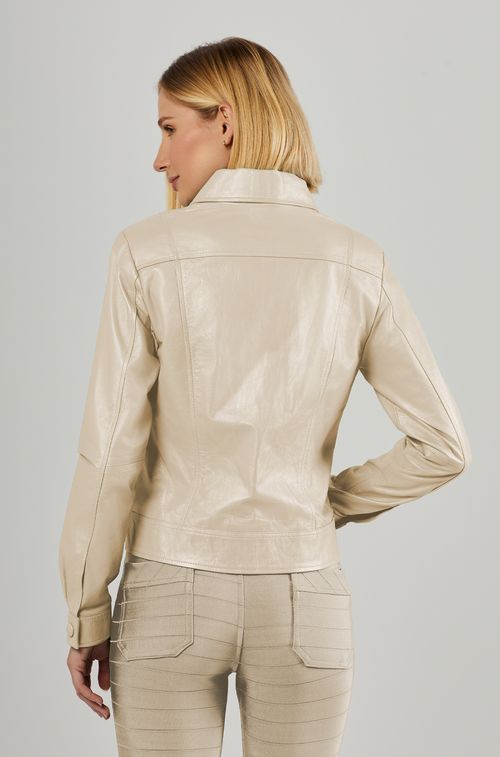 Jaqueta Couro Almond