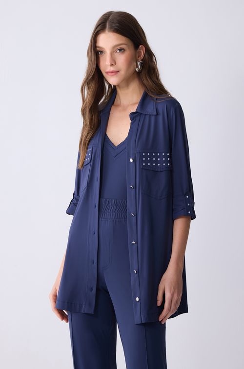 Camisa Chemise Navy Max Cristal