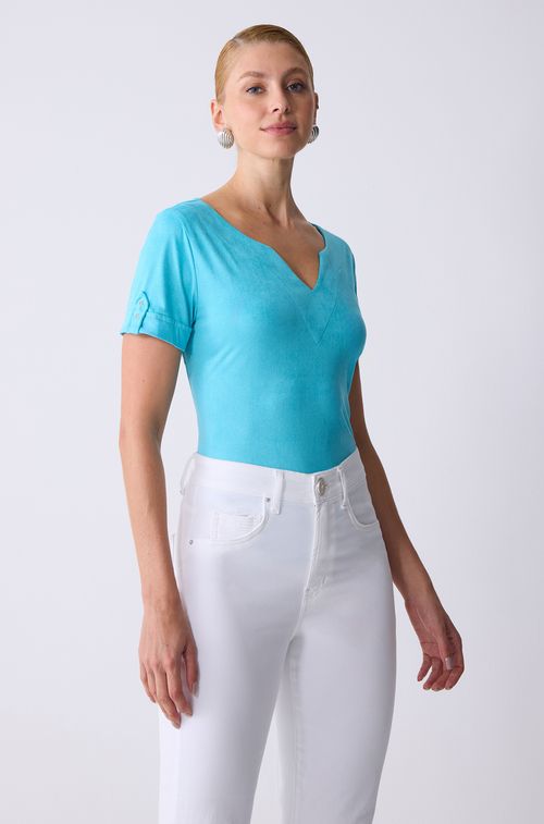 Blusa Chamois Turquoise
