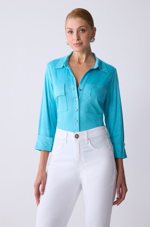 Camisa Chamois Turquoise