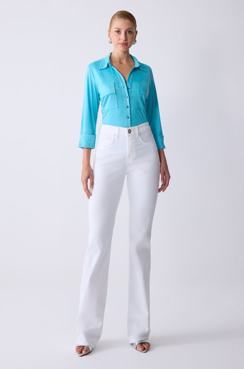 Camisa Chamois Turquoise