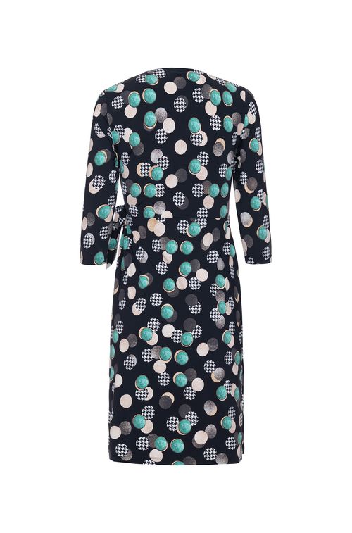 Vestido Wrap Black Pois Green