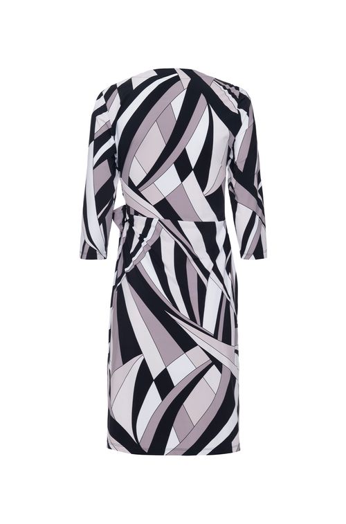 Vestido Wrap Geometric Black