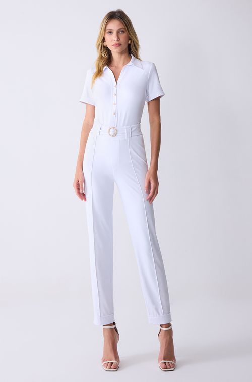 Calça White Fivela Gold