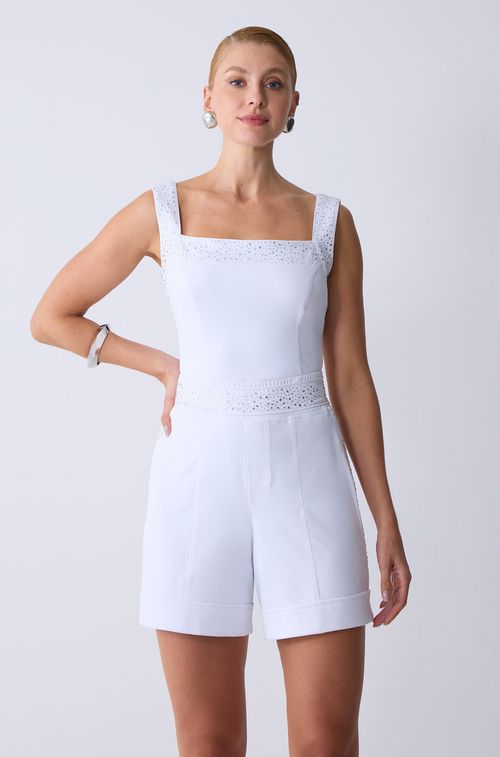 Shorts White Mega Swa Cristal