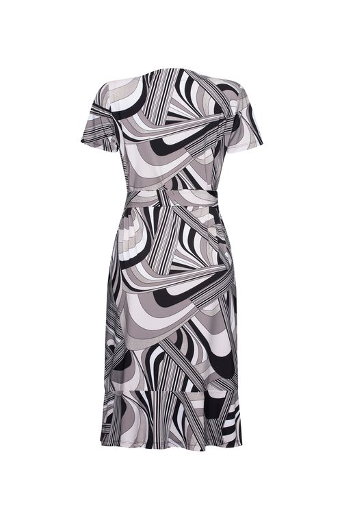 Vestido Big Wave Black Bege