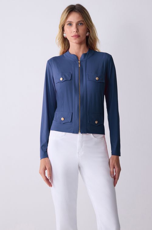 Jaqueta Navy Silver