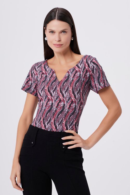 Blusa Derek Snaker Bordeaux