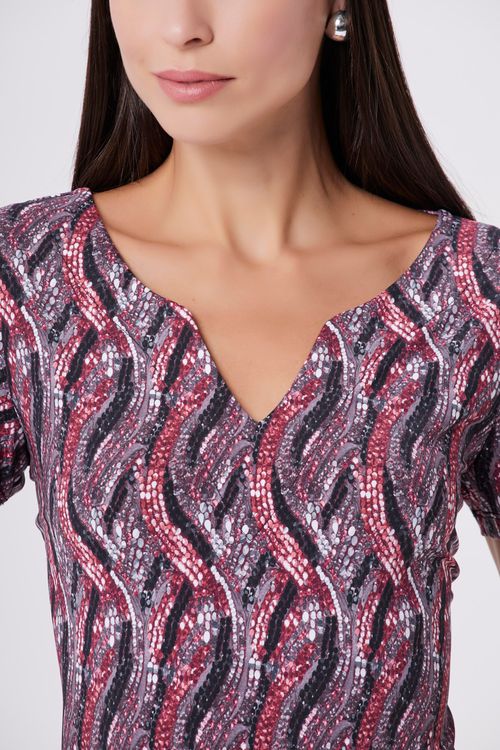 Blusa Derek Snaker Bordeaux