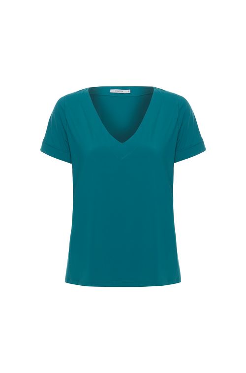 Blusa Basic Dark Green Gold