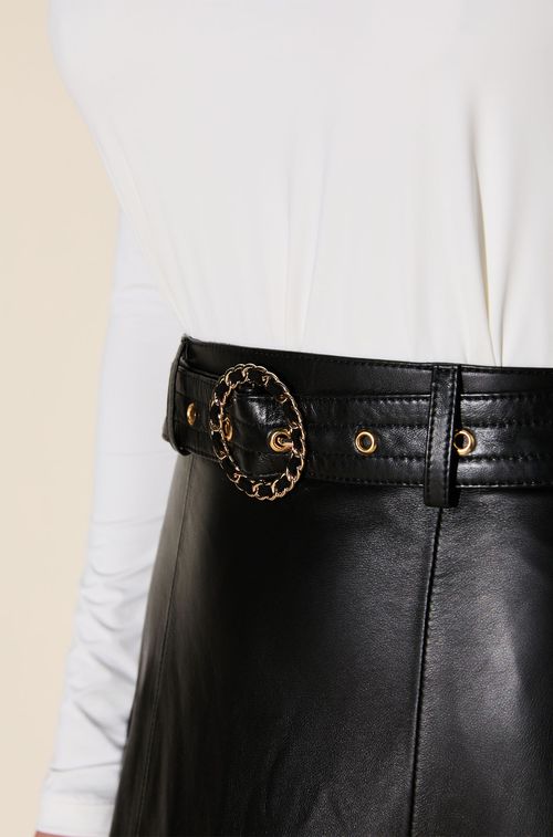 Saia Couro Black