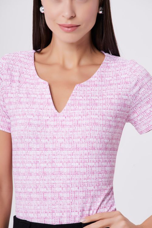 Blusa Tweed Magenta