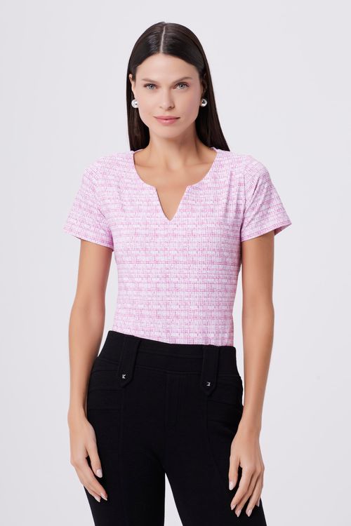 Blusa Tweed Magenta