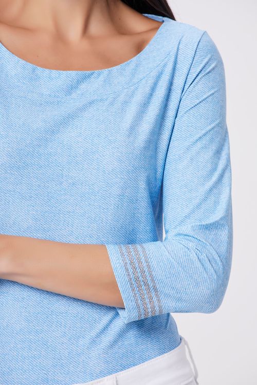 Blusa Jeans Claire com Manga