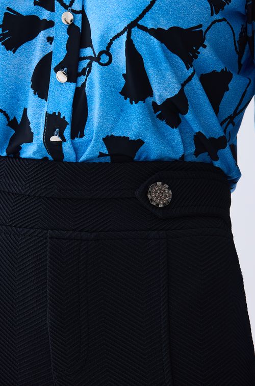 Calça Firenze Black Botão Fume