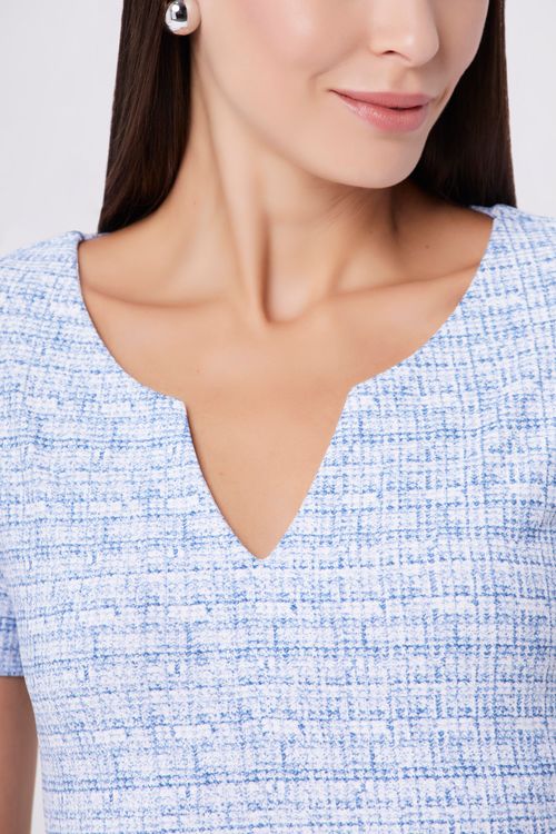 Blusa Mini Tweed Blue