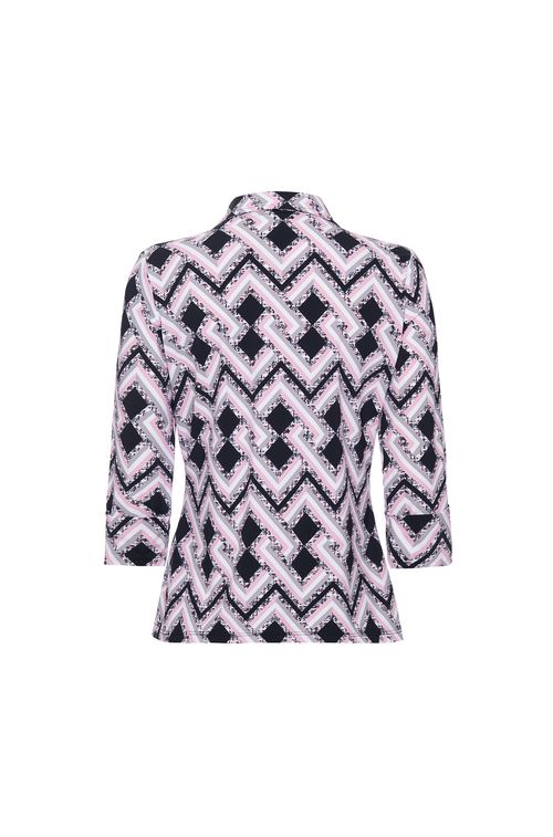 Camisa Geometric Black Rose