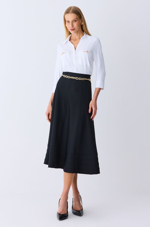 Camisa White Aplique Gold Almond