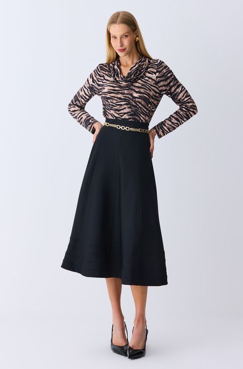 Saia Tóquio Black Cinto Gold