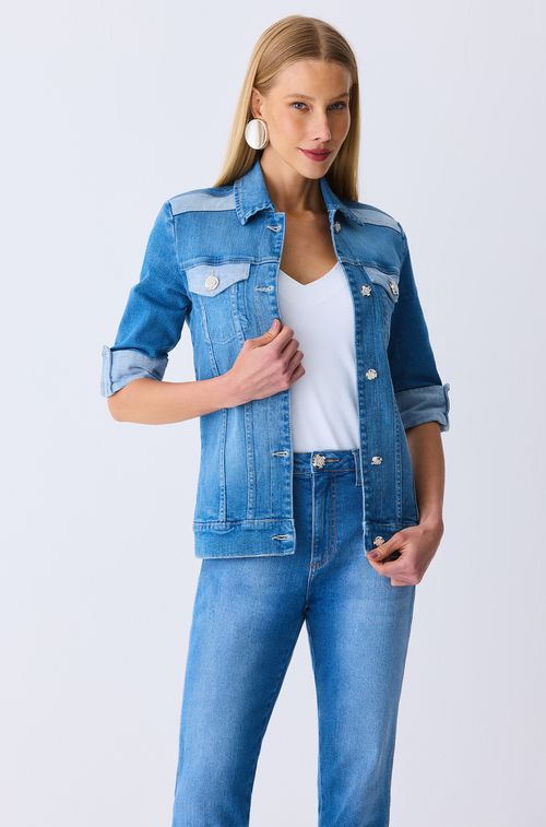Jaqueta Jeans Light Blue Double