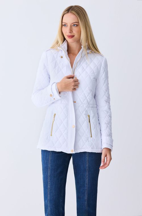 Parka Matelassê White com Gold