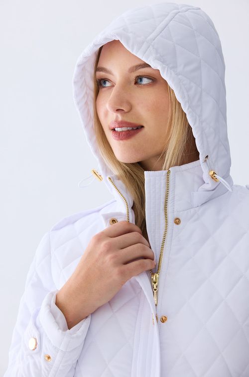 Parka Matelassê White com Gold
