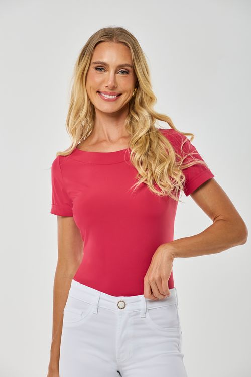 Blusa Basic Pink com Swa