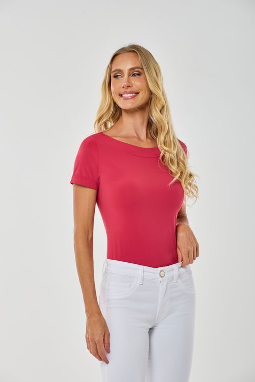 Blusa Basic Pink com Swa