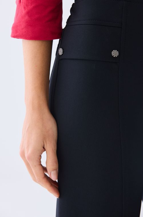 Calça Montaria Black Botões Fume