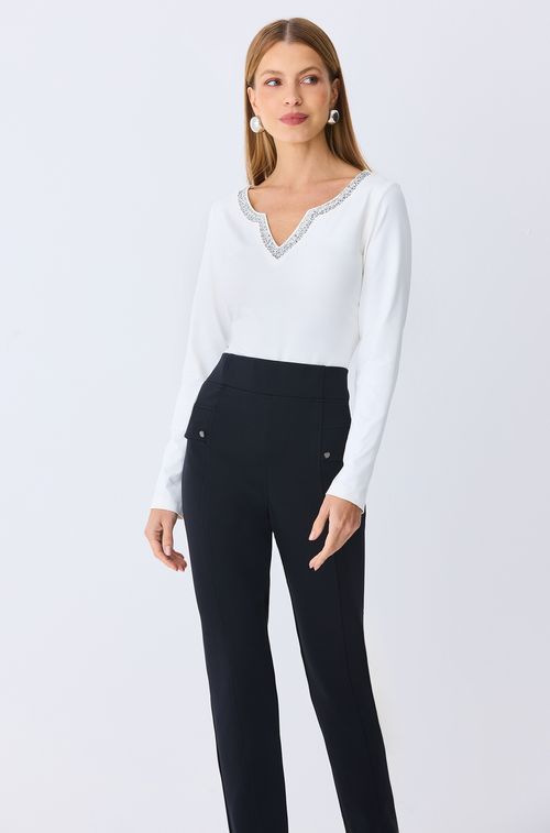 Blusa Off Derek com Manga