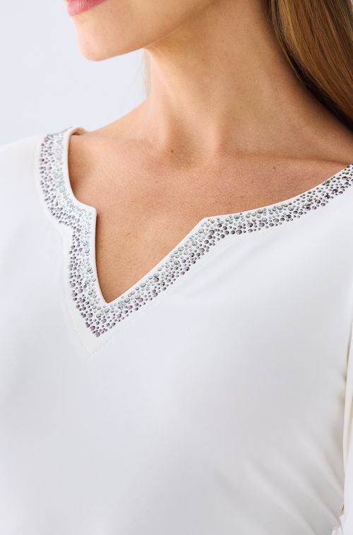 Blusa Off Derek com Manga