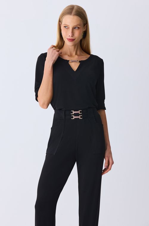 Blusa Black Aplique Havana